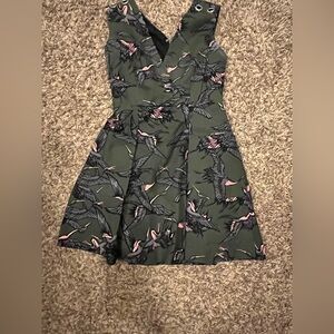 RACHEL Rachel Roy Olive Dress with Pink and Black Accents